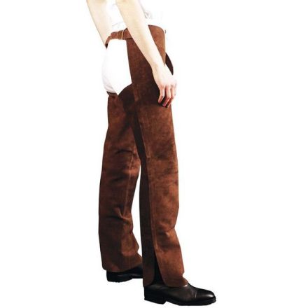 Chaps western piele intoarsă - L, maro