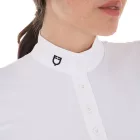 Tricou de concurs slim fit damă, cu guler mandari