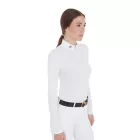 Slim fit pentru femei tricou polo de concurs cu mânecă lungă