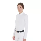 Slim fit pentru femei tricou polo de concurs cu mânecă lungă
