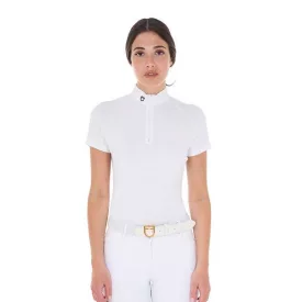 Femei slim fit stretch tricou polo de concurs