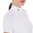 Femei slim fit stretch tricou polo de concurs