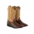 Botine western pentru copii cu vârful pătrat, maro/cognac