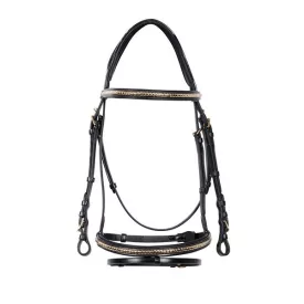 Frâu Equestro Clincer( auriu) - cob, negru