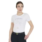 Tricou deamă Equestro Jumping - alb, L