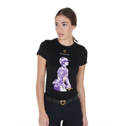 Tricou deamă Equestro - alb, L