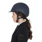Tocă cu cristale Equestro Narrow Rim Rhinestone - L, Negru