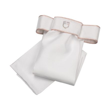 Cravată dresaj Equestro Plastron - alb