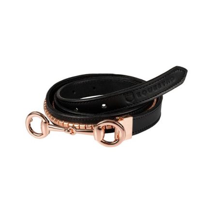 Curea damă cu decor de zăbală Equestro - 60 cm, argintiu