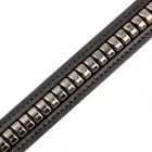 Curea damă cu decor de zăbală Equestro - 60 cm, argintiu