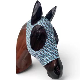   Mască anti-muște din lycra Cayuse Maska Flexy / Aztec Blue (Cob/Full)