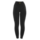 Női slim fit leggings mikro mesh betétekkel