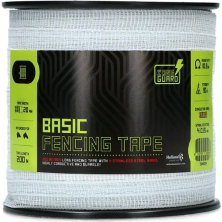 HollandAnimalCare ZoneGuard Basic 20 mm bandă electrică ciobanesc 200 m