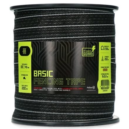 HollandAnimalCare ZoneGuard Basic 20 mm bandă electrică cioban 200 m (9 fire)