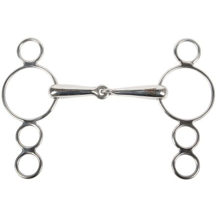 Zăbală Harry's Horse cu 4 inele, frântă în două