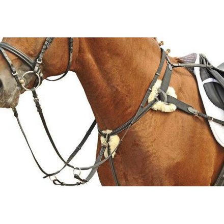Presen cu blăniță de oaie, cu martingală- Pony, maro