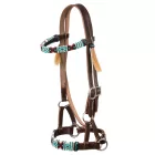 Színes gyöngyökkel díszített western kantár 