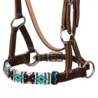 Színes gyöngyökkel díszített western kantár 