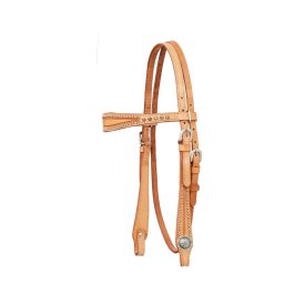   Căpăstru western cu capete ascuțite și embosare tip rope (model frânghie)