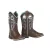 Cizme Twisted X Cowboy pentru copii maro-albastru - 35